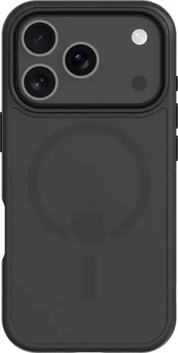 Mbështjellës Tactical MagForce Hyperstealth për iPhone 17 Pro, MagSafe, anti-shock, TPU/PC, transparent - zi (Asphalt)