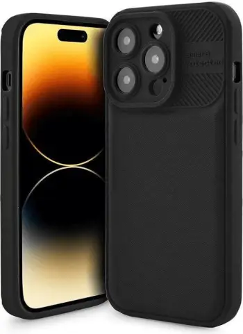 Mbështjellës silikoni HAVANA për Xiaomi Redmi 12C, rezistent ndaj goditjeve, teksturë karbon, i zi mat