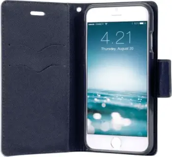 Mbështjellës flip HAVANA Fancy Diary për Samsung Galaxy A3 2017 A320, me xhepa për karta, jeshile/kaltër
