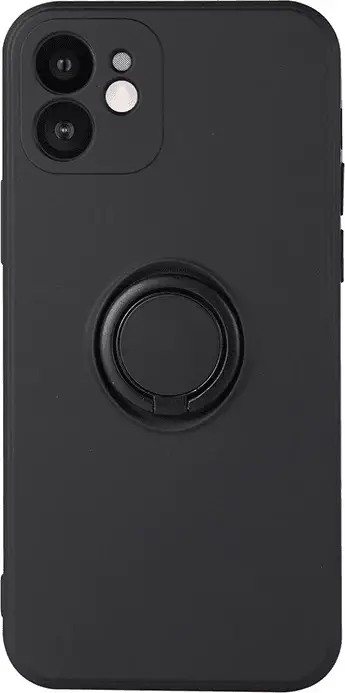 Mbështjellës ONASI Liquid Ring për Xiaomi Redmi 10 4G, silikon me unazë dhe mbrojtje kamere, i zi