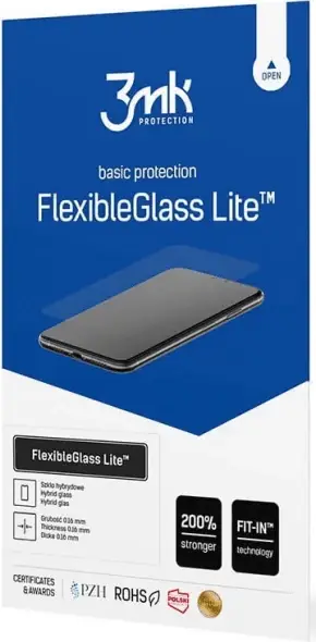 xham hibrid mbrojtës 3MK FlexibleGlass Lite për Huawei Nova 10 SE, full screen