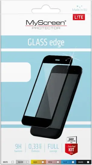 Mbrojtës ekrani xham i temperuar MyScreen protector Lite për iPhone X/Xs, 2.5D Full Screen Edge, 9H, me EasyApp KIT, i zi