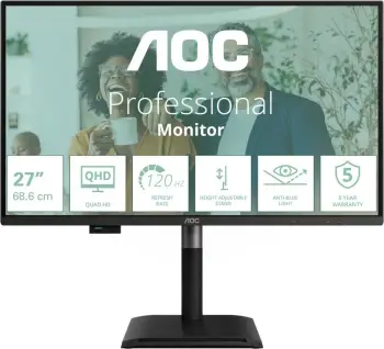 Monitor AOC Q27P4CV, 27", QHD 2560 x 1440, 120Hz, i zi