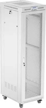 Kasë rack LANBERG 19" 42U 600x800mm, gri, derë perforuese LCD - 1