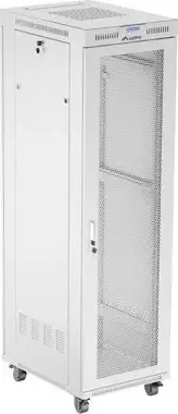 Kasë rack LANBERG 19" 42U 600x800mm, gri, derë perforuese LCD