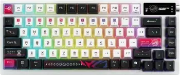Tastierë Asus ROG Azoth X, mekanike, RGB, wireless/wired, 75%, bardhë-zi