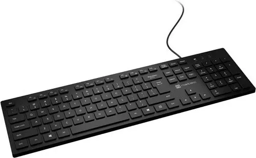 Tastierë NATEC NKL-2341, me kabllo USB A, 105 taste, e zezë - 2