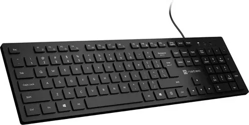 Tastierë NATEC NKL-2341, me kabllo USB A, 105 taste, e zezë - 4