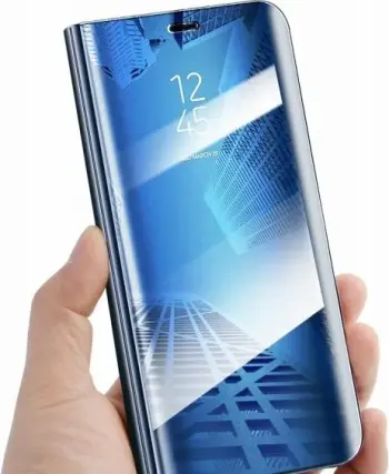 Mbështjellës Clear View ONASI për Huawei P30 Lite, flip wallet me dritare, funksion stand, kaltër