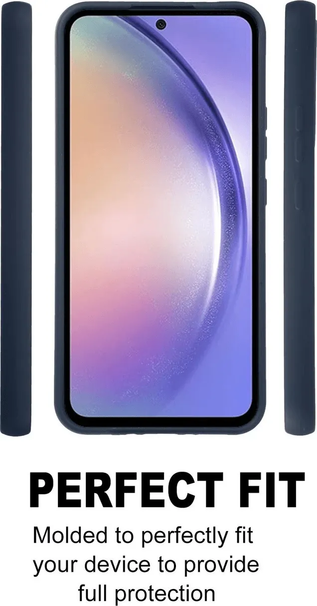 Mbështjellës silikoni Goospery Soft Feeling për Samsung Galaxy A34, kaltër e errët - 4