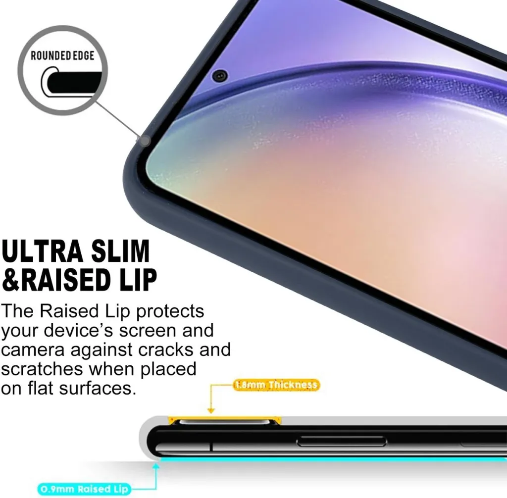 Mbështjellës silikoni Goospery Soft Feeling për Samsung Galaxy A34, kaltër e errët - 5