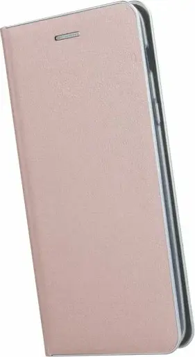 Mbështjellës flip HAVANA Premium 8432 për Huawei P30, me magnet, me xhep për kartë, rozë me skaj argjendi