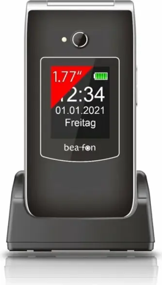 Celular me kapak Beafon SL645, ekran 2.8\", SOS, 2G, kamerë 3MP, microSD deri 16GB, i zi, set me karikues tavoline