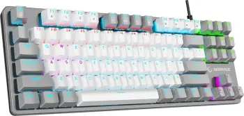 Tastierë mekanike gaming Rampage Snug RGB KRGD Red, 80%, anglisht, bardhë-gri
