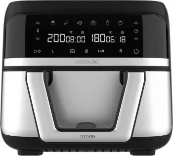 Fritezë pa yndyrë Cecotec Cecofry Dual 9000, 9L, argjend