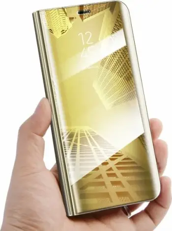 Mbështjellës ONASI Clear View për Samsung Galaxy A70 A705, e artë