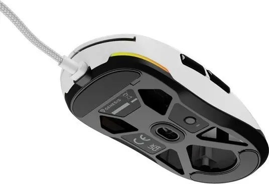 Mouse gaming Genesis NMG-2190, 12000 DPI, me kabllo, i bardhë - 2
