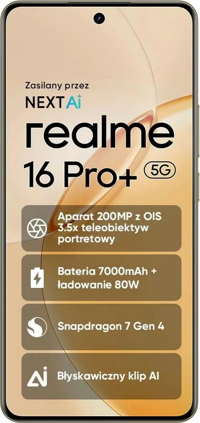 Celular Realme 16 Pro+ 5G, 8GB/256GB, gold - 2