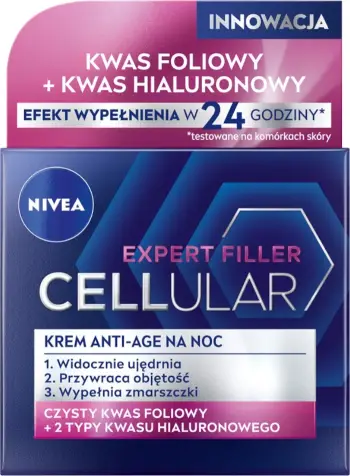 Krem nate anti-age për fytyrë Nivea Cellular Expert Filler për femra, 50ml