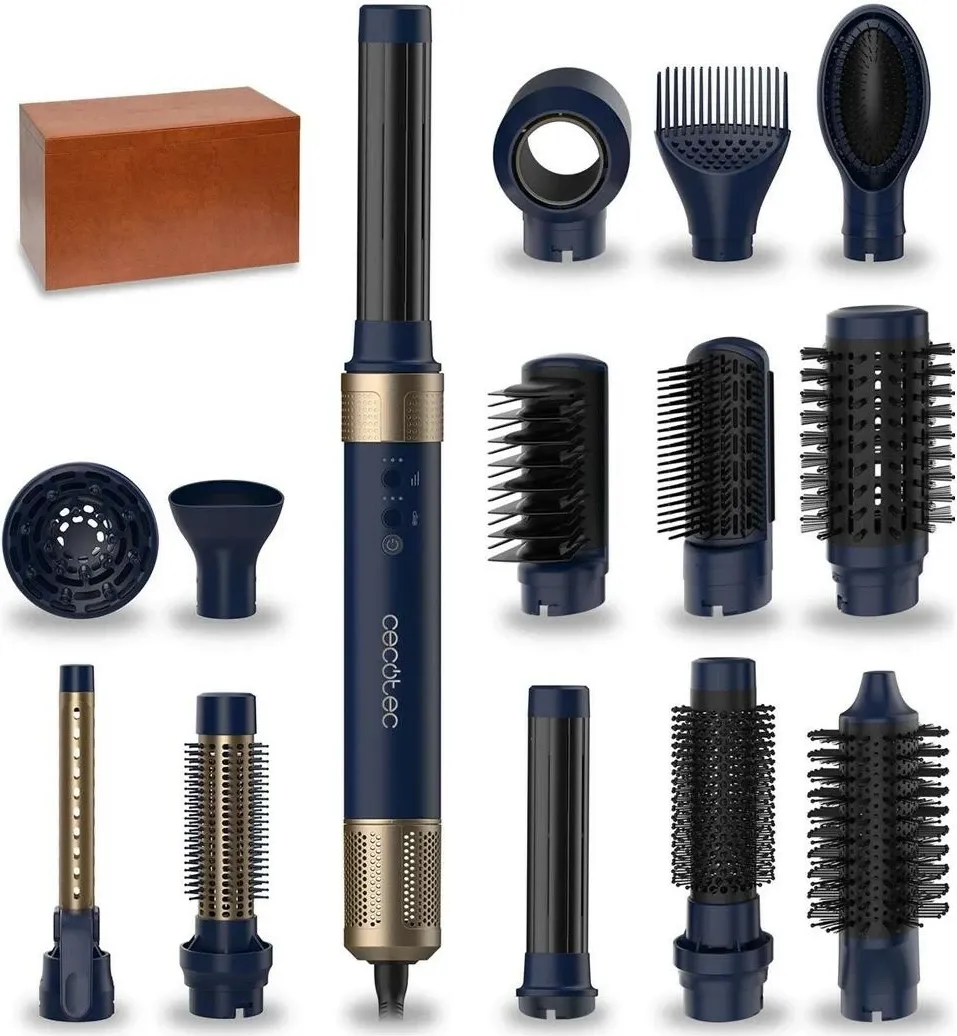 Tharëse flokësh Cecotec Bamba CeramicCare 14in1 AirGlam, 1400W, blu - 1