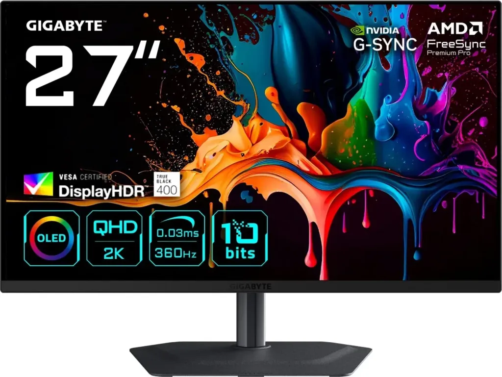 Monitor Gigabyte MO27Q3, 27 inch, QHD, QD-OLED, 360Hz, i zi - 1