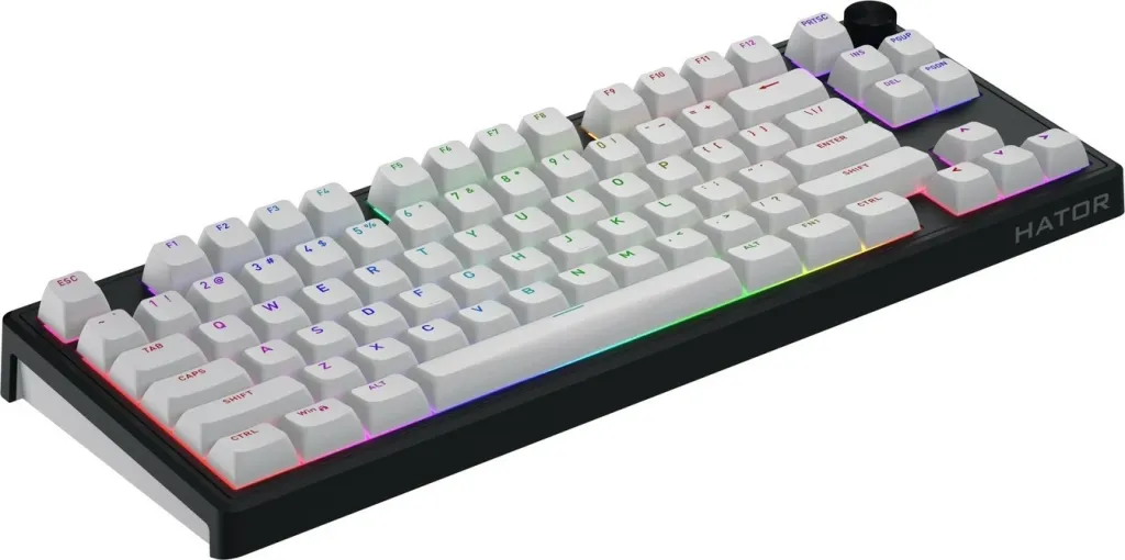 Tastierë mekanike Hator Skyfall 80 Wireless, RGB, 75%, bardhë-zi - 5