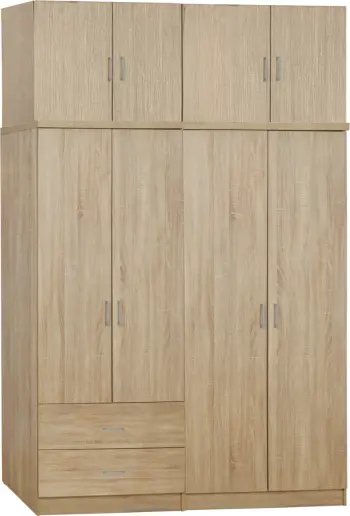 Set 4 pjesësh dollap me katër dyer me papafingo Sonama 160x42x241 FH11355.02
