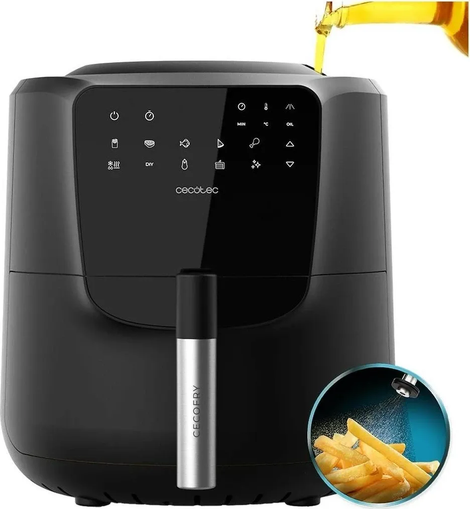 Fritezë pa yndyrë Cecotec CecoFry Rain, 5.5L, 1550W, e zezë - 3