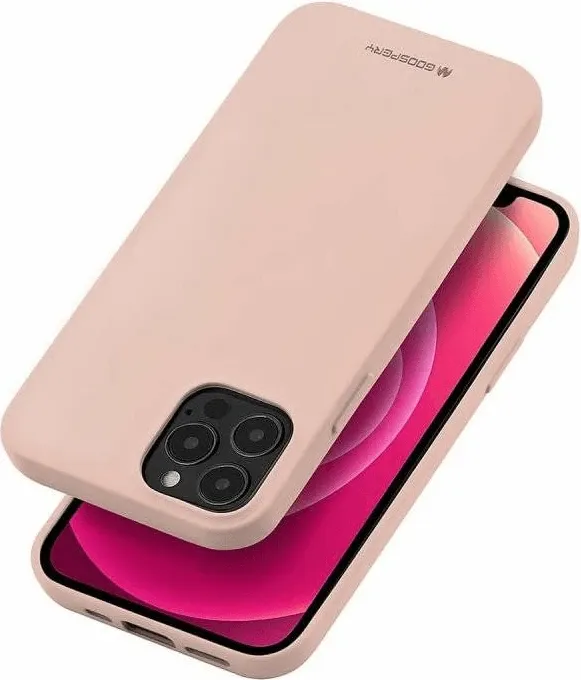 Mbështjellës Goospery 18175 Soft Feeling Silicone për iPhone 15, silikon, beige - 4