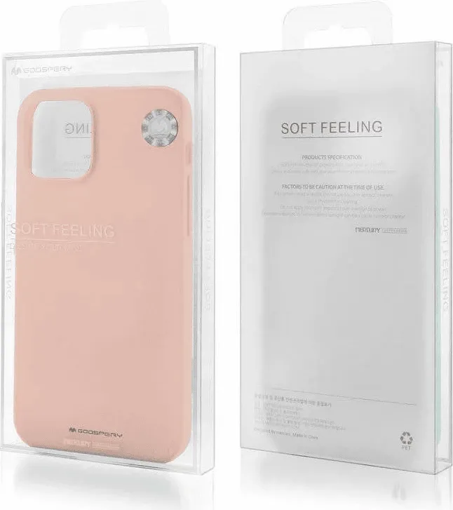 Mbështjellës Goospery 18175 Soft Feeling Silicone për iPhone 15, silikon, beige - 8