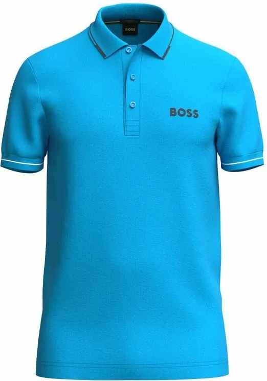 Maicë polo për meshkuj Boss, turquoise - 1