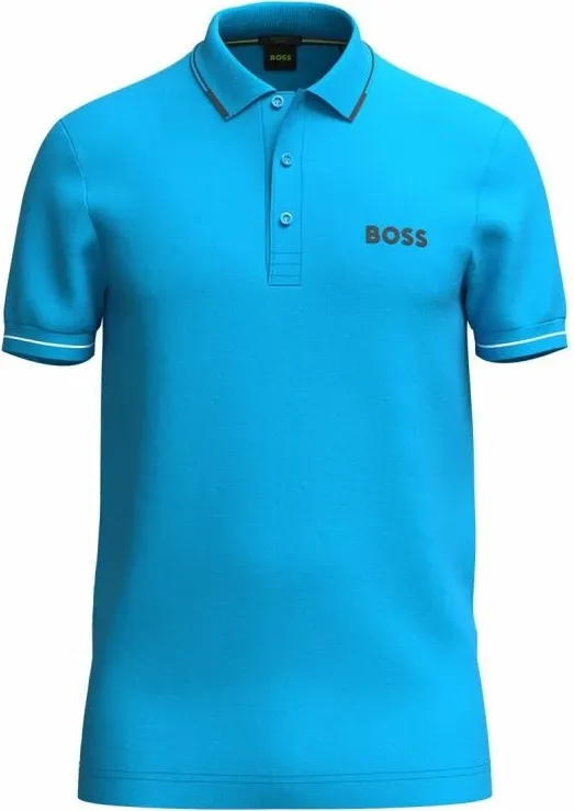 Maicë polo për meshkuj Boss, turquoise - 5
