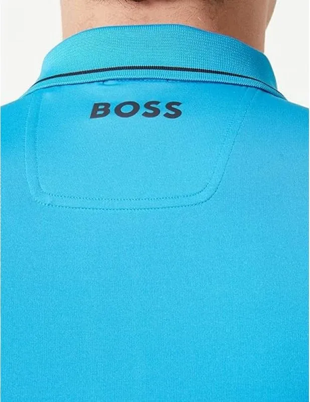 Maicë polo për meshkuj Boss, turquoise - 6