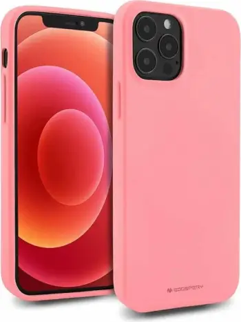 Mbështjellës silikoni Goospery Soft Feeling për iPhone 15 Plus, rozë