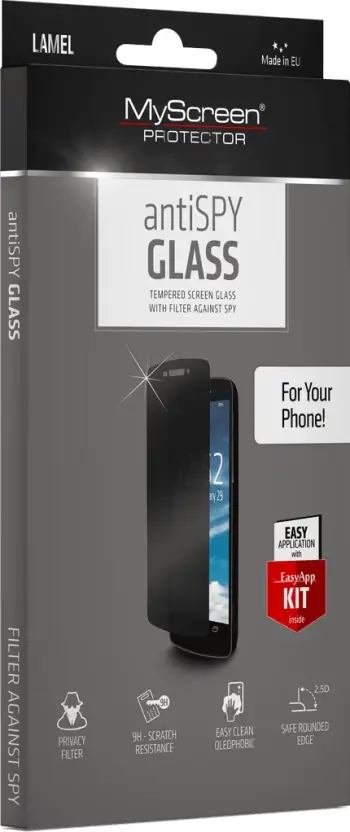 Mbrojtës ekrani MyScreen Protector AntiSpy/Privacy Tempered Glass për iPhone 12 / iPhone 12 Pro, Edge Full Glue