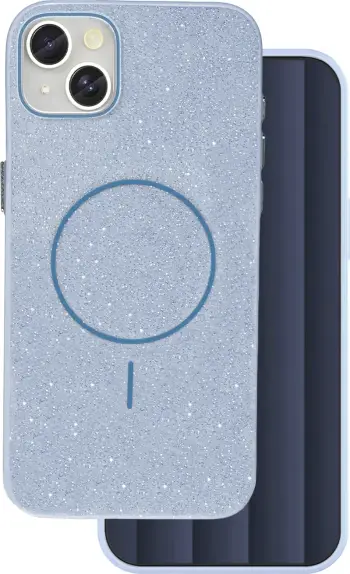 Mbështjellës ONASI Glitter Thin Mag Case MPN 23839 për iPhone 13 6.1", MagSafe, 2 mm, me shkëlqim, blu