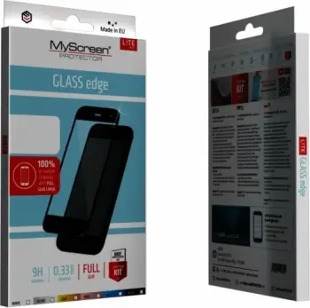 Mbrojtëse ekrani MyScreen Protector Lite Glass Edge për Samsung Galaxy A21s A217, xham i kalitur 9H Full Glue Full Screen, kit