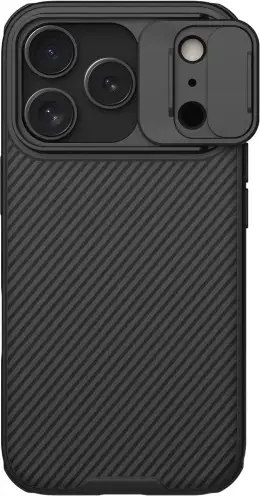 Mbështjellës NILLKIN CamShield Pro për iPhone 17 Pro Max, me mbrojtje kamere, i zi