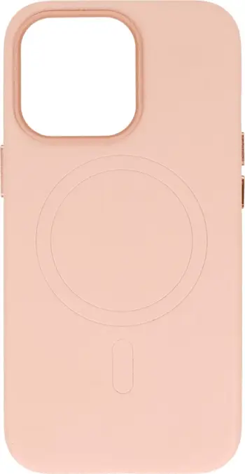 Mbështjellës ONASI 16882 MagSafe për iPhone 14 Pro Max, lëkurë & silikon, rozë