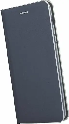 Mbështjellës flip HAVANA Premium për Samsung Galaxy S10 Lite G770 / Galaxy A91 A915, blu me skaj argjendi
