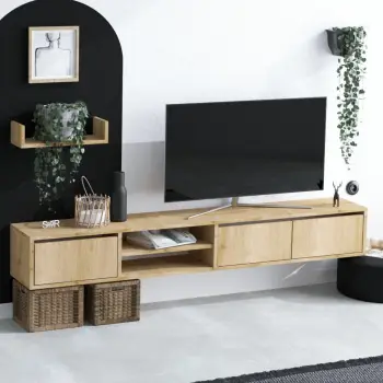 Komodë TV Hanah Home, Heka, ngjyrë lisi safir