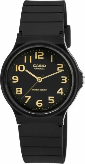 Orë dore Casio MQ-24-1B2LDF, e zezë, me kuti