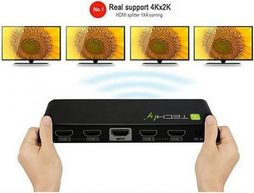 Splitter HDMI Techly 1×4, 4K@60Hz, EDID, i zi - 3