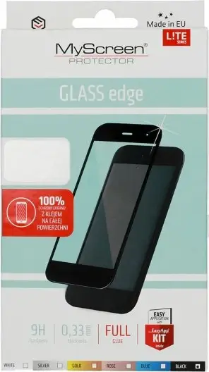 Xham i temperum mbrojtës MyScreen Protector Lite Glass Edge Full Glue për LG K22 (MPN 11719), 1 copë