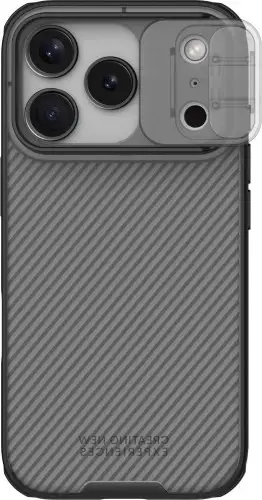 Mbështjellës NILLKIN CamShield Pro për iPhone 17 Pro, me kapak mbrojtës për kamerë, i zi