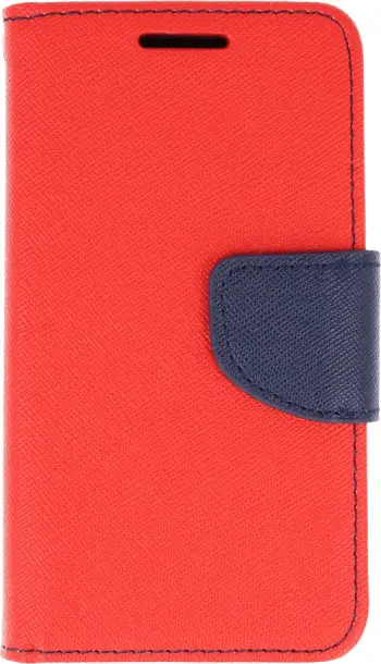 Mbështjellës flip HAVANA Fancy Diary për Samsung Galaxy A14, kapëse magnetike, xhepa për karta/para, kuqe/blu