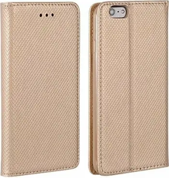 Mbështjellës flip magnetik HAVANA për Samsung Galaxy A12/A125, me vend për kartelë, Gold
