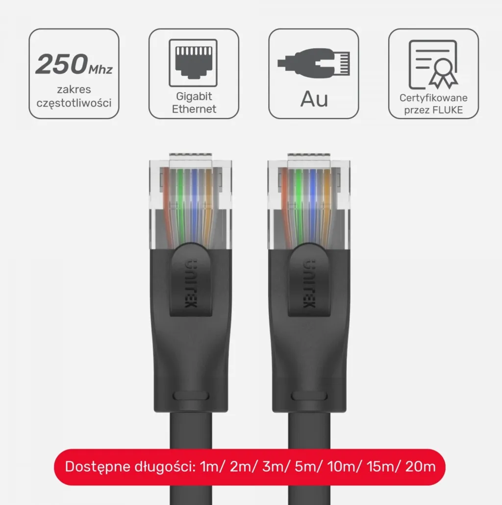 Kabllo rrjeti Unitek Patchcord Cat 6, U/UTP, 5 m, e zezë (C1812GBK) - 3