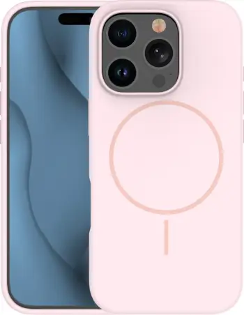 Mbështjellës ONASI MagColor Pure 24092 për iPhone 17 Air, MagSafe, silikon mat, rozë