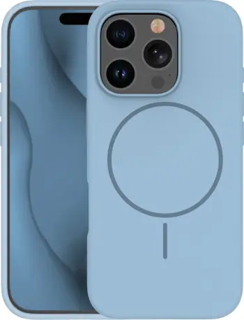 Mbështjellës MagSafe ONASI MagColor Pure Case për iPhone 17 Air, silikon mat, me magnetë të integrum, Light Blue